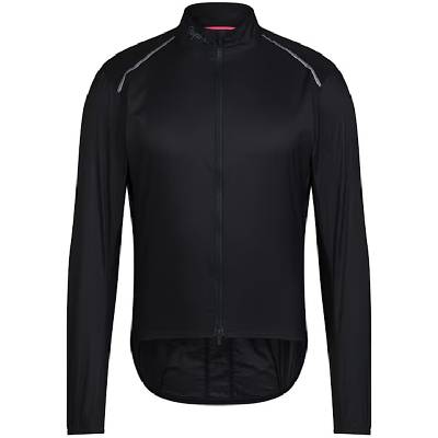 Pánska cyklistická bunda Rapha Men's Brevet Element Wind Jacket - Black/Grey XL