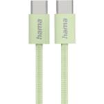 Hama Кабел за зареждане HAMA Fabric, USB-C - USB-C, 1м, Nylon, Зелен - 201726 (HAMA-201726)