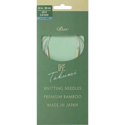 Clover kruhové otočné fixní jehlice Pro Takumi 80cm 2mm