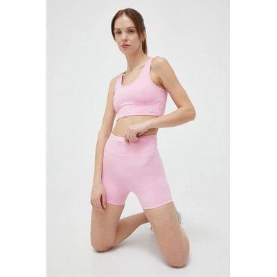 Juicy Couture Къс панталон за трениране Juicy Couture Liza в розово с изчистен дизайн с висока талия (JCSH222002.334)
