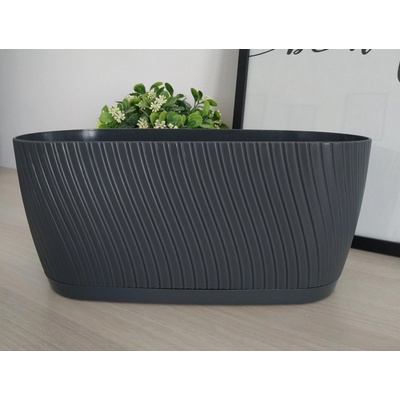 FORMplastic Truhlík MIKA s podmiskou 27cm antracit