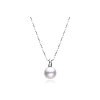 Nubis® Stříbrný náhrdelník s přírodní perlou NB-2449