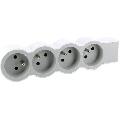 Legrand Разклонител БЯЛ 4x френски стандарт без кабел Standard NEW Legrand (49497)