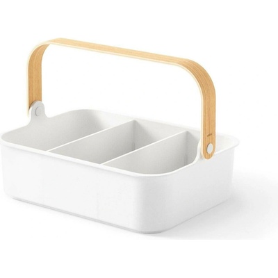 Umbra Organizér stohovatelný BELLWOOD BIN 35,5x25,4 cm bílý/přírodní