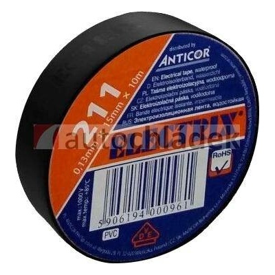Páska izolační PVC 15x10 černá