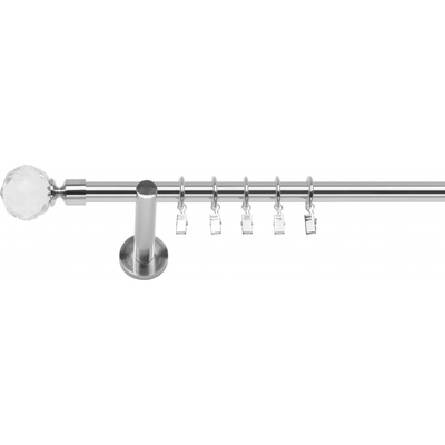 Dekodum Jednořadá moderní garnýž Belluna 19 mm ocelový efekt 160 cm