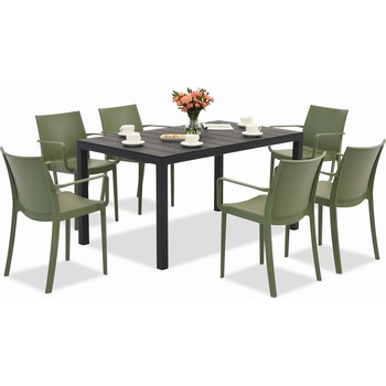 BICA Комплект градински мебели King/Victoria в антрацитно зелено за 6 души Bica (BC440ANT-6xBC351ZIE)