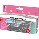 Eberhard Faber Асфалтова креда във формата на рог на еднорог, eberhard faber, 6 блестящи цвята (526560)