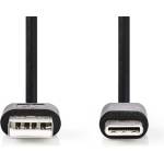 Nedis CCGL60601BK10 Кабел USB A - USB C (USB-C), 5W, дължина 1m (CCGL60601BK10)