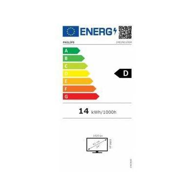 Монитор Philips 24E1N1100A, 23.8" IPS WLED, 1920x1080@100Hz, 4ms GtG, 1ms MPRT, 250cd m/2, 1300: 1, Mega Infinity DCR, Adaptive Sync, FlickerFree, Low Blue Mode, 2Wx2, Tilt, D-SUB, HDMI