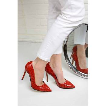 Moda Trend Дамски обувки с ток 5870 - Червени 296240 (296240_Червен)