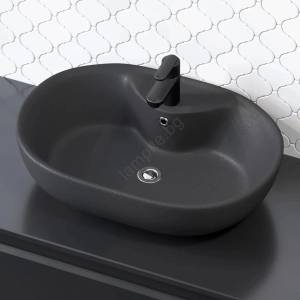 Bath Deluxe Мивка за плот TROMSO 59, 5x41 cm керамика/черно (BT0172)