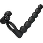 LyBaile Вибро пенис ринг с анална приставка "hercules penis sheath" 15 см