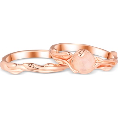 Olivie Dva stříbrné prsteny MĚSÍČNÍ KÁMEN 7757