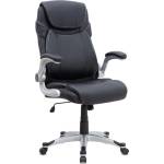 TopMebel Офис стол Gustavo TopMebel с PU кожа в черен цвят 69x65x116/126cm