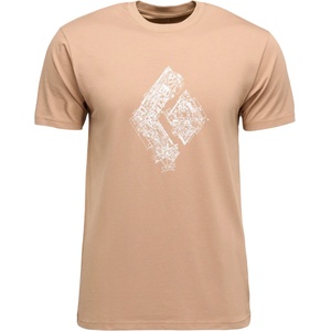 Black Diamond Мъжка тениска Black Diamond Engineered Diamond S/S Tee T-shirt - Mushroom (216-5240-0414)