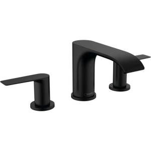 Hansgrohe Смесител за умивалник Hansgrohe Vivenis 90 с 3 елемента и изскачащ вентил, матово черен (75033670)