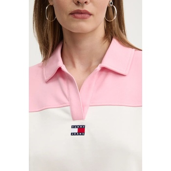 Tommy Hilfiger Суичър Tommy Jeans в розово с десен DW0DW18705 (DW0DW18705)