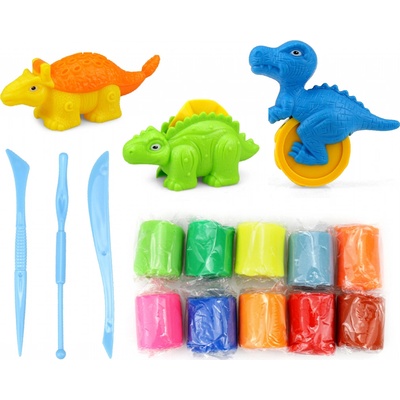 Aga4Kids Plastelína 10 ks s príslušenstvom Dinosaury MR1410