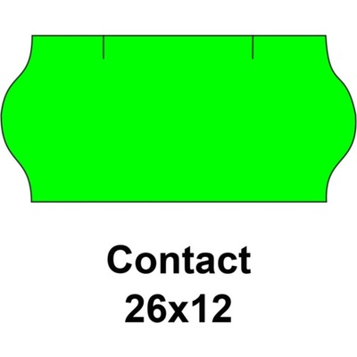 Cenovkové etikety Contact 26x12 zelené