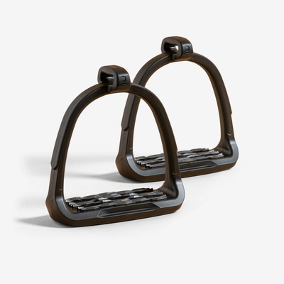 FOUGANZA Jazdecké strmene 100 čierne 120mm