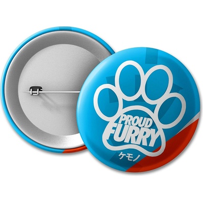 Animerch Placka Proud Furry - 50 mm – Zboží Dáma