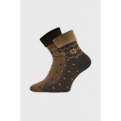 Lonka ponožky Frotana 2 pár caffee brown – Sleviste.cz