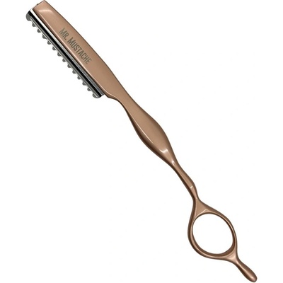 Mr. Mustache Efilační břitva na seřezávání vlasů Styling razor Rose gold