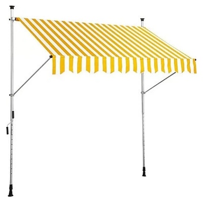 SUNFUN Markýza s upínacími svorkami, žlutá/bílá, 3 x 1,3 m