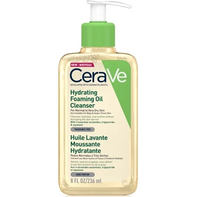 CeraVe Facial Cleansers Hydrating Foaming Oil Cleanser почистващо олио с хидратиращ ефект унисекс 473 мл