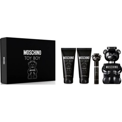 Moschino Toy Boy - Подаръчен комплект за мъже: 100мл парфюм EDP + 10мл парфюм EDP + 100мл душ гел + 100мл балсам за след бръснене