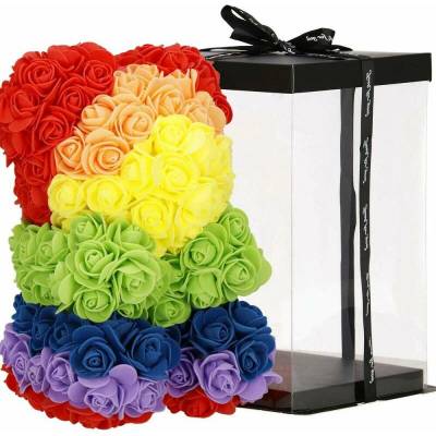 Medvídek z růží 30 cm SPRINGOS ROSE BEAR barevný