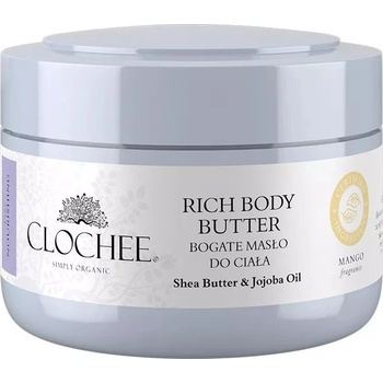 Clochee Simply Organic vyživujúce telové maslo Mango Fragnance (Shea Butter & Jojoba Oil) 250 ml