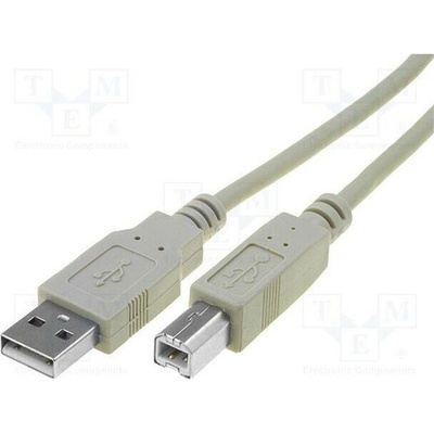 Digitus AK-300102-030-E USB 2.0, USB A vidlice, USB B vidlice, niklovaný, 3m, šedý