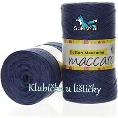 Maccaroni Cotton Macrame modrošedá 34