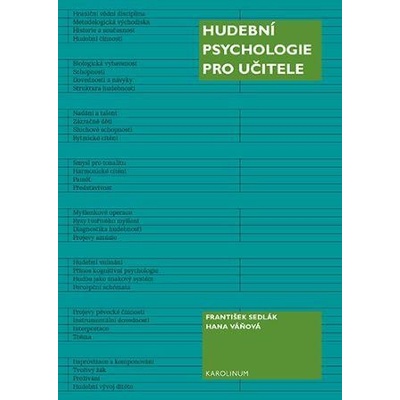 Hudební psychologie pro učitele Sedlák František, Váňová Hana