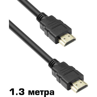 DeTech Кабел HDMI към HDMI, 1080p (Full HD), Без ферит, Черен, Дължина 1.8 метра