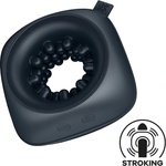 Satisfyer Ring Stroker - акумулаторен вибриращ мастурбатор (черен)