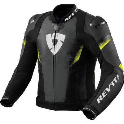 Rev'it! Jacket Control Black/Neon Yellow 52 Кожено яке (FJL139-1450-M52)