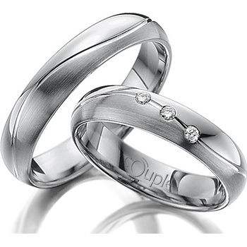 MAHOGANY snubní prsteny bílé zlato C 5 WN 3