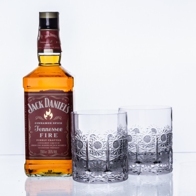 Jack Daniel's Fire Klasika 35% 0,28 l (dárkové balení 2 sklenice)