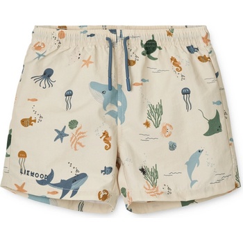 LIEWOOD Детски бордшорт LIEWOOD Kid's Aiden Printed Board Shorts Boardshorts - Sea Creature / Sandy - размер 128 (EU) (750-2479-0115)