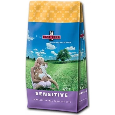 Vobra Casa-fera sensitive - храна за пораснали котки, от всички породи, за контрол на хранителните алергии, Холандия - 4, 5 кг