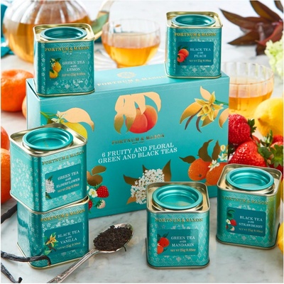 FORTNUM & MASON dárková kolekce ochucených zelených a černých čajů 6 x 25 g