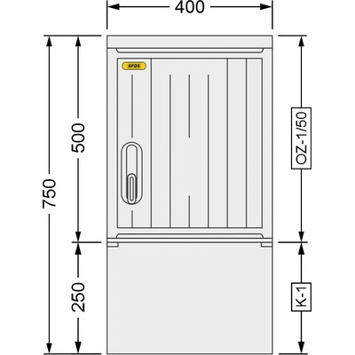 SFOS 400x750x245mm OZ-1/50 + K-1
