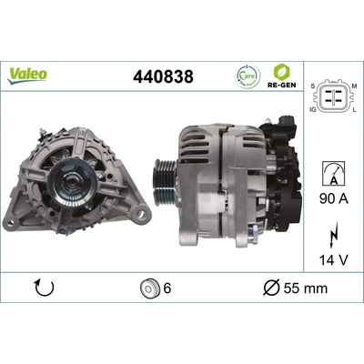VALEO Alternátor VALEO RE-GEN REMANUFACTURED VA 440838