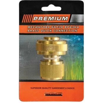 PREMIUM-HD Конектор за бърза връзка 1/2" ж за маркуч 3/4" месинг Premiumgarden 29161