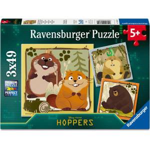 Ravensburger Пъзел Ravensburger от 3 x 49 части - Хопъри: Приключенията на Мейбъл (12004362)