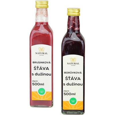 Natural Jihlava Šťava s dužinou 90% Rakytníková šťava 0,5 l