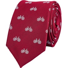 Bubibubi kravata s bicyklami červená